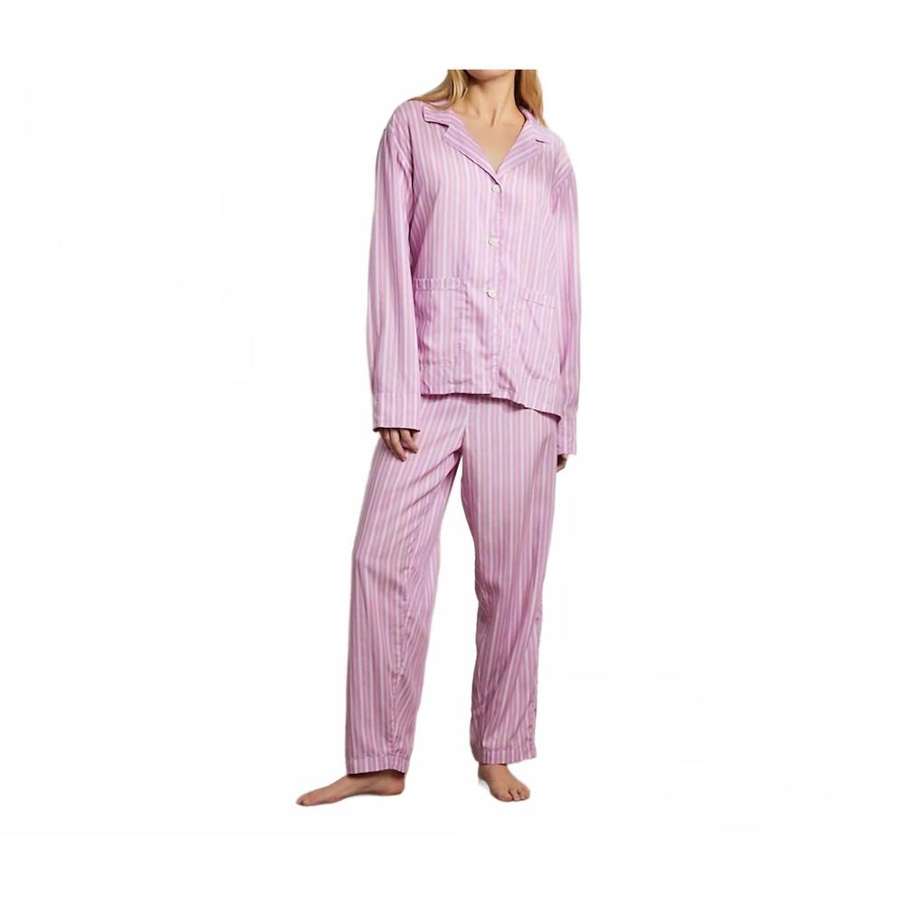 NEW THE SLEEP CODE women's striped soft pajama in lilac